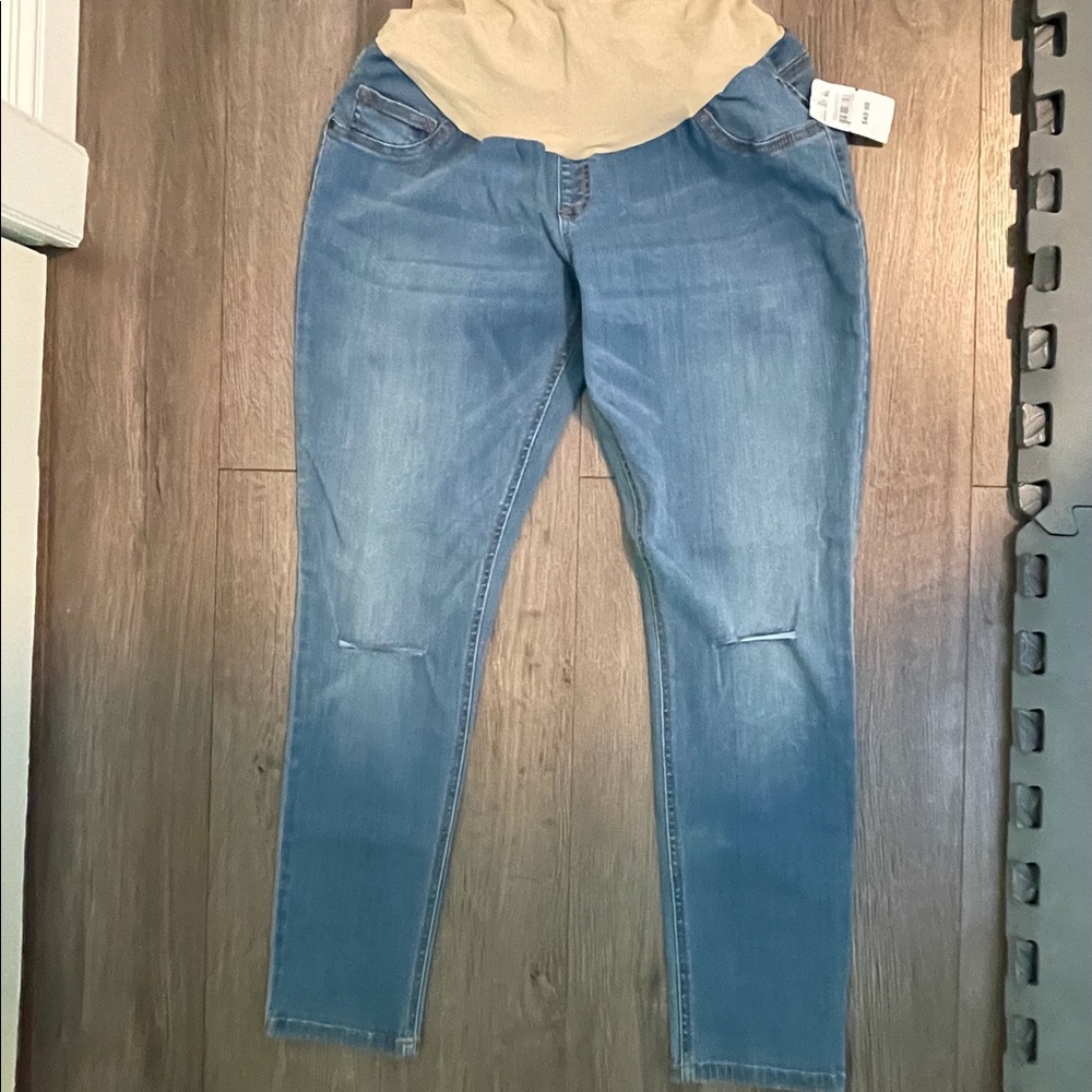Indigo Blue Maternity ankle jeggings XL BRAND NEW